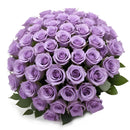 50 Fresh-Cut Purple Roses